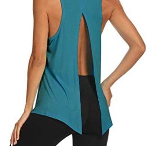 NWT Bestisun Workout Tops Open Back Shirts